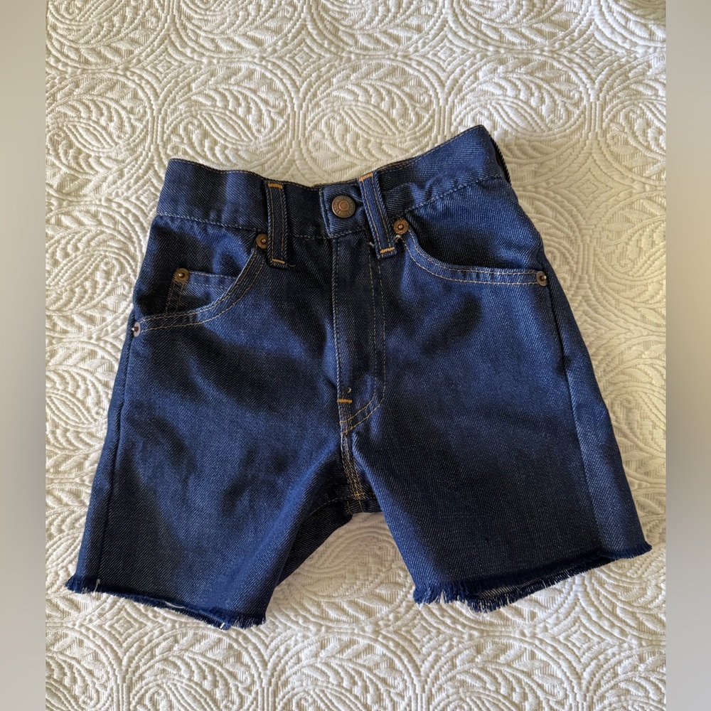 Vintage Levi's Blue Denim Cut-Off Children’s Shorts Boys or Girls! Circa 1969 !